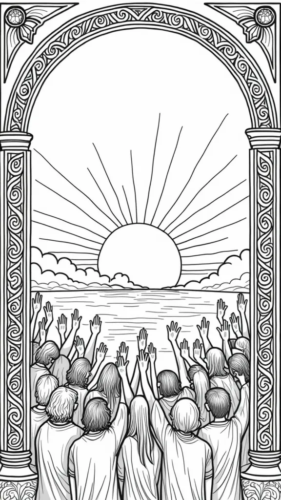 our father coloring page